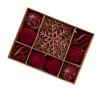 Ensemble de décorations de Noël avec Boule Douce Toucher, Accents de Flocon de Neige, présentoir de Vacances d ' intérieur pour Couronne d ' Arbre, Manteau de cheminée, Boules de Noël Douces de de