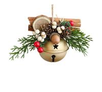 Ensemble de décorations de Noël avec nœud pour sapin de Noël ou cloches - Décoration en fer - Guirlande festive à suspendre - Décoration de vacances - Maison de vacances - Traîneau d'hôtel (cloches