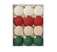 Ensemble de décorations de Noël Boho Fil à crochet Décoration d'intérieur | Décorations de sapin de Noël 4 couleurs pour la maison, le salon, la cheminée, le mur, la fenêtre, l'extérieur