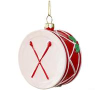 Ensemble de décorations de Noël comprenant le Père Noël, un bonhomme de neige pour arbre avec symboles de vacances comme des cloches et des cadeaux (caisse claire)