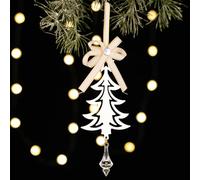 Ensemble de décorations de Noël en fer forgé avec bonhomme de neige, renne, étoile, arbre et flocon de neige, décorations rustiques à suspendre en métal pour décoration de maison de vacances festives