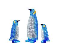 Ensemble de décorations de Noël en forme de pingouin lumineux pour l'hiver, la pelouse, les fêtes, les décorations extérieures