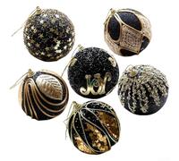 Ensemble de décorations de Noël en mousse avec différentes boules en mousse et formes d'étoiles, conçu pour ajouter un style européen élégant aux décorations et célébrations du sapin de Noël (A)