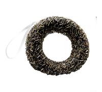 Ensemble de décorations de Noël en peluche faites à la main pour décorations de sapin avec matériau en mousse noir et or élégant pour un style de vacances sophistiqué et une atmosphère festive (B)