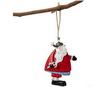 Ensemble de décorations de Noël vintage en étain avec Père Noël, bonhomme de neige, sapin et étoile à suspendre (C)