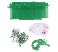 Ensemble de décorations de porte-clés étoile de Noël, kit de décoration de vacances de 20 pièces avec fermoirs en acier inoxydable, sacs en papier, étiquettes en lin et ficelle (Verte)