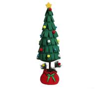 Ensemble de décorations de sapin de Noël en feutre pour mini décoration de bureau, conçues pour stimuler la créativité et améliorer chez les tout-petits pendant la saison des vacances (vert)