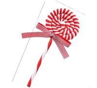 Ensemble de décorations de sapin de Noël en tissu avec sucettes et décorations de canne - Boules en tissu doux pour décoration de fête de fin d'année, 31 cm (S 25 x 8 cm)