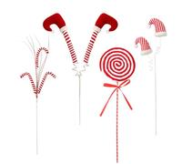 Ensemble de décorations de sapin de Noël en tricot à faire soi-même - Tissu doux pour décorations de bonbons pour décoration de maison festive, cheminée ou centre de table - Variantes rouges et vertes