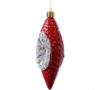 Ensemble de décorations de sapin de Noël rouge perle pour le style champagne avec des ornements en plastique en forme d'ours, de noix et de boule pour des fêtes de Noël joyeuses (modèle F)