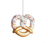 Ensemble de décorations de vacances pour arbres de Noël avec flocon de neige, cerf et accessoires fantaisistes pour enrichir l'atmosphère festive de la maison (beignets)