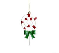Ensemble de décorations de vacances pour arbres de Noël avec flocon de neige, cerf et accessoires fantaisistes pour enrichir l'atmosphère festive de la maison (sucettes)