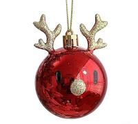 Ensemble de décorations d'élan animées et colorées pour arbres de Noël - Apportez de la joie à vos célébrations festives (rouge)