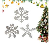 Ensemble de décorations en forme de tête de mort en forme de flocon de neige pour sapin de Noël, pendentif esthétique gothique pour vacances, intérieur, extérieur, maison, salle de classe, bureau