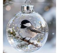 Ensemble de décorations en verre en cristal d'oiseaux de la nature, décorations de sapin de Noël en verre cardinal pour sapin de Noël, cadeaux commémoratifs, décoration de chambre, décoration de Noël