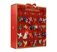 Ensemble de décorations festives en acrylique - Pièces colorées en acrylique - Calendrier compte à rebours sur 24 jours - Collection de vacances décoratives - Accessoires de Noël pour voiture, chambre