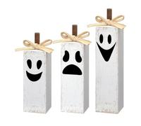 Ensemble De Décorations Table Halloween Fabriqué À La Main 3 Centres Table Pour Les Maisons Saison Du Bureau Et Des Expositions Magasin Halloween Spectres Signes En Bois