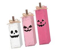 Ensemble De Décorations Table Halloween Fabriqué À La Main 3 Centres Table Pour Les Maisons Saison Du Bureau Et Des Expositions Magasin Halloween Spectres Signes En Bois