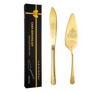 Ensemble de découpe de gâteaux pour mariage, coupe-gâteau domestique et serveur, coupe-gâteau de mariage en acier inoxydable avec spatule et manche Ergon