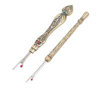 Ensemble De Découseurs De Couture En Métal 2 Pièces, Outil De Dissolvant De Fil De Découseur, Dissolvant De Fil De Dissolvant De Point De Main En Métal De Bricolage Pour le Travail du Cuir(bronze)