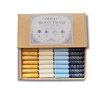Ensemble de découverte de phase de lune, 28 mini bougies en cire d'abeille, kit de bougie rituelle lunaire, cadeau magique lunaire, bougies d'autel de sorcellerie, cadeau païen