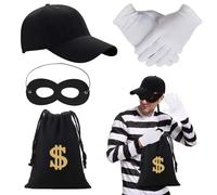 Ensemble de déguisement pirate homme - Costume parfait pour la role play, adapté aux hommes et aux enfants, ensemble complet de déguisement casa de papel