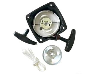 Ensemble de démarrage en acier pour débroussailleuse 33 cc, 43 cc et 52 cc : poignée de démarrage en plastique et métal avec cordon de 3 mm x 90 cm, kit complet de remplacement pour outils de jardin