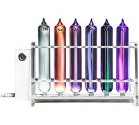 Ensemble De Démonstration De Luminescence De Gaz Rares, 6 Tubes À Luminescence De Gaz Inerte avec Base Dexcitation, He/ne/AR/kr/XE/n2, Pureté 99,999%, pour Collection, Exposition Et Enseignement