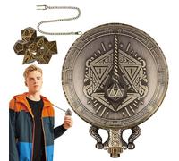 Ensemble de dés - Boîtier de montre de poche, mini cube en métal avec chaîne de montre de poche, réveil vintage | Petit jeu de société, 7 pièces, cubes en métal, cubes steampunk, accessoires de table