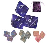 Ensemble De Dés D’astrologie Polyédrique - Dés De Divination À Huit Faces | Outil Ďe Prédiction Đe Résine D́e Rune, Glace D'apprentissage D̄e L'astrologie Spirituelle, Jeu Dé Glace Polyédrique Symboli