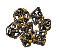 Ensemble de dés de dragon - Dés creux - Ensemble d'accessoires de jeu - Collection de dés polyédriques - Équipement de jeu de RPG - Design artistique creux pour la narration d'histoires créatives