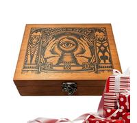 Ensemble De Dés Divinatoires Avec Coffret Bois Sculpté Main Motif