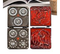 Ensemble de dés en métal - boîtier magnétique avec dés de Dragon | Rôle de Nuit pour Le Jeu Amis d'anniversaire de Nuit