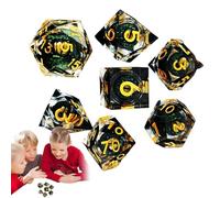 Ensemble de dés en résine de poche - Jeu de dés polyédriques - Jeu de table Tiny Dice - Accessoires de jeu de dés Petits dés polyédriques pour joueurs masculins et féminins
