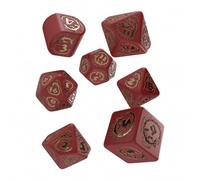 Ensemble De Dés Modernes Dragons Rouge-Or (7)