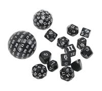 Ensemble de dés polyédriques 15Pcs - ZERONE - D3 à D100 - Jeu de rôle et fêtes