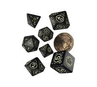 8X The Witcher Ciri Zireael Dés Set RPG Plastique Noir Q-Workshop