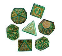 Ensemble de dés pour jeux de société - 7 dés en acrylique - Accessoires de jeu de société - Jouet complet avec couleurs vives - Décoration pour activités de groupe pour dortoir, camping, et
