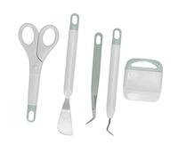 Ensemble de Désherbage Artisanal, Outils de Coupe Précision avec Lames Micro-pointes, pour les Sculptures en Métal et en Plastique Faits à la Main, 5 Pièces