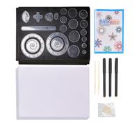 Ensemble de dessin à | Entraînement de la motricité fine avec du papier - Règle géométrique pour cercles, pour la maternelle, l'école, la maison, la salle de classe, les chambres, le jeu de fête