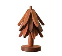 Ensemble De Dessous De Plat d'arbre - 20x20x2cm, Dessous De Plat en Bois, Artistique | Support Universel en Bois Résistant À La Chaleur, Ustensiles De Cuisine Anti-brûlure, Dessou De Verre pour Casse