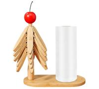 Ensemble de dessous de plat en bois isolant en bois | avec support et mouchoir pliable en forme d'arbre - pour assiettes, tasses, boissons, théières, vaisselle, table à manger, comptoir de cuisine