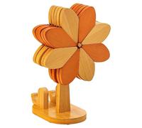 Ensemble de dessous de plat en bois résistant à la chaleur, tapis de moulin à vent avec support de téléphone, décoration de table de Noël pour une utilisation quotidienne