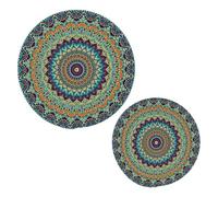 Ensemble de dessous de plat en coton motif mandala, dessous de plat de ferme, dessous de plat, tapis chauds pour comptoir de cuisine