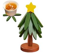 Ensemble De Dessous De Plat En Forme D'Arbre En Bois | Trivet De Table Pliable,Protège-mains Résistant À La Chaleur,Pour La Cuisine Extérieur Le Pique-Nique Repas Repas Festif La Cuisine Quotidienne L