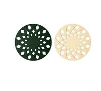 Ensemble de dessous de plat en silicone antidérapant résistant à la chaleur pour comptoirs de cuisine, bols, ouvre-bocaux, repose-cuillère, passe au lave-vaisselle, 17 cm décoratif (E)