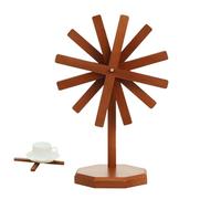 Ensemble de dessous de verre en bois - Sous-verres en forme de moulin à vent | Sous-verres décoratifs de cuisine,Pour assiettes assiettes théières poêles à frire pots chauds cuisines salons table à