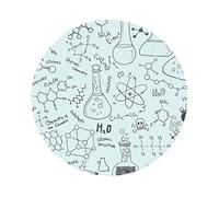 Ensemble de dessous de verre en cuir imprimé chimie, idéal pour les maisons, les restaurants, les cuisines et les bureaux