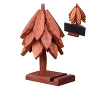 Ensemble de dessous de verre naturel, dessous de verre en bois avec protection contre les brûlures - Avec support de téléphone portable pour poterie chaude | Pour cuisine, table, restaurant, poterie