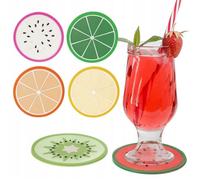 Ensemble de dessous de verre - ORION - 6 pièces - Antidérapants - Multicolores - 9 cm